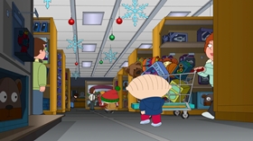 Screenshots from the 2013 Fuzzy Door Productions cartoon Christmas Guy