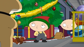 Screenshots from the 2013 Fuzzy Door Productions cartoon Christmas Guy