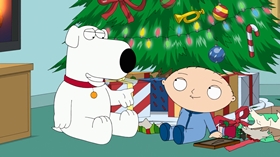 Screenshots from the 2013 Fuzzy Door Productions cartoon Christmas Guy