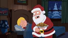 Screenshots from the 2013 Fuzzy Door Productions cartoon Christmas Guy