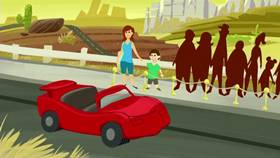 Screenshots from the 2013 Disney Educational Productions cartoon Safety Smart On the Go!: Amusement Parks