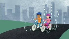 Screenshots from the 2013 Disney Educational Productions cartoon Safety Smart On the Go!: Bikes & Scooters