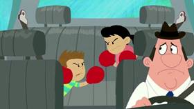 Screenshots from the 2013 Disney Educational Productions cartoon Safety Smart On the Go!: Buses