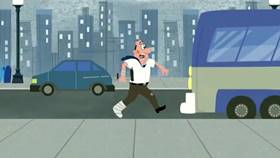 Screenshots from the 2013 Disney Educational Productions cartoon Safety Smart On the Go!: Buses