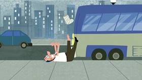 Screenshots from the 2013 Disney Educational Productions cartoon Safety Smart On the Go!: Buses