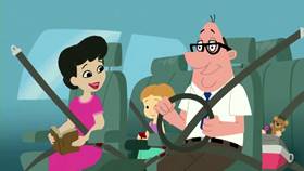 Screenshots from the 2013 Disney Educational Productions cartoon Safety Smart On the Go!: Cars