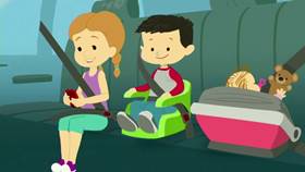 Screenshots from the 2013 Disney Educational Productions cartoon Safety Smart On the Go!: Cars