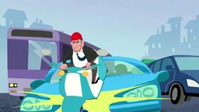 Screenshots from the 2013 Disney Educational Productions cartoon Safety Smart On the Go!: Motorbikes