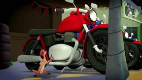 Screenshots from the 2013 Disney Educational Productions cartoon Safety Smart On the Go!: Motorbikes