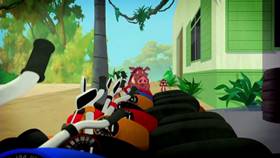 Screenshots from the 2013 Disney Educational Productions cartoon Safety Smart On the Go!: Motorbikes