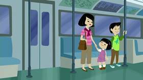 Screenshots from the 2013 Disney Educational Productions cartoon Safety Smart On the Go!: Trains