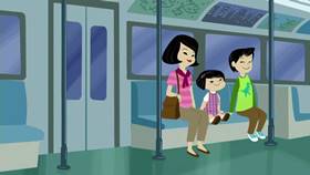Screenshots from the 2013 Disney Educational Productions cartoon Safety Smart On the Go!: Trains