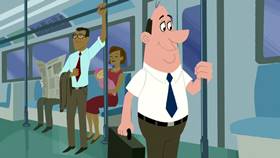 Screenshots from the 2013 Disney Educational Productions cartoon Safety Smart On the Go!: Trains