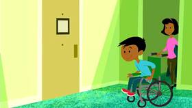 Screenshots from the 2013 Disney Educational Productions cartoon Hotel Safety