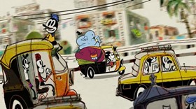 Screenshots from the 2014 Disney Television Animation cartoon Mumbai Madness