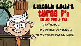 Screenshots from the 2014 Nickelodeon cartoon The Loud House