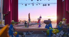 Screenshots from the 2016 Illumination Entertainment cartoon Sing