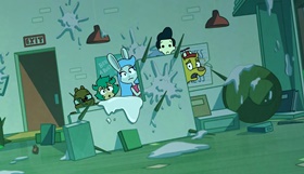 Screenshots from the 2018 Frederator Studios cartoon Welcome to Doozy