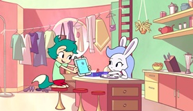 Screenshots from the 2018 Frederator Studios cartoon Welcome to Doozy
