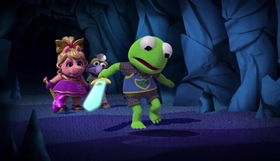 Screenshots from the 2018 Odd Bot Animation cartoon Sir Kermit the Brave