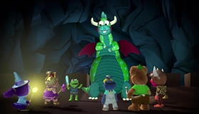 Screenshots from the 2018 Odd Bot Animation cartoon Sir Kermit the Brave