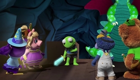 Screenshots from the 2018 Odd Bot Animation cartoon Sir Kermit the Brave