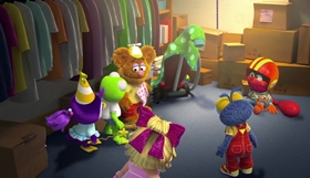 Screenshots from the 2018 Odd Bot Animation cartoon Sir Kermit the Brave