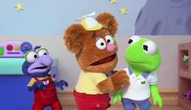 Screenshots from the 2018 Odd Bot Animation cartoon Sir Kermit the Brave