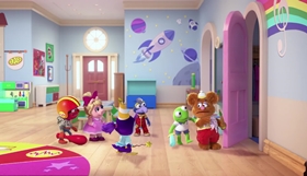 Screenshots from the 2018 Odd Bot Animation cartoon Sir Kermit the Brave