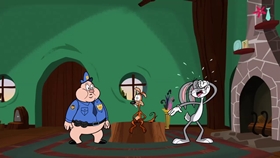 Screenshots from the 2018 Warner Bros. Television cartoon Gorky Pork