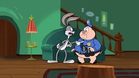 Screenshots from the 2018 Warner Bros. Television cartoon Gorky Pork