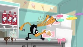 Screenshots from the 2018 Warner Bros. Television cartoon Porky