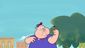 Screenshots from the 2018 Warner Bros. Television cartoon Porky