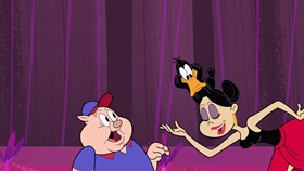 Screenshots from the 2018 Warner Bros. Television cartoon Porky