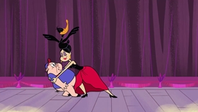 Screenshots from the 2018 Warner Bros. Television cartoon Porky
