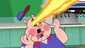Screenshots from the 2018 Warner Bros. Television cartoon Porky
