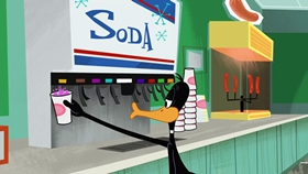 Screenshots from the 2018 Warner Bros. Television cartoon Porky