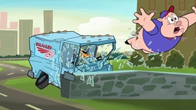 Screenshots from the 2018 Warner Bros. Television cartoon Porky