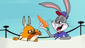 Screenshots from the 2018 Warner Bros. Television cartoon Porky