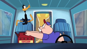 Screenshots from the 2018 Warner Bros. Television cartoon Porky