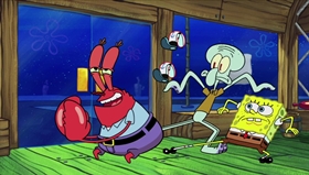 Screenshots from the 2018 United Plankton Pictures cartoon Plankton Paranoia