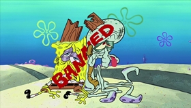 Screenshots from the 2018 United Plankton Pictures cartoon Plankton Paranoia