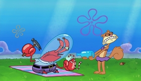 Screenshots from the 2018 United Plankton Pictures cartoon Surf n