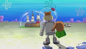 Screenshots from the 2018 United Plankton Pictures cartoon Surf n