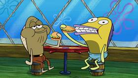 Screenshots from the 2018 United Plankton Pictures cartoon Appointment TV