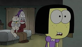 Screenshots from the 2018 Disney Television Animation cartoon Forbidden Feline