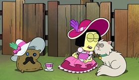 Screenshots from the 2018 Disney Television Animation cartoon Forbidden Feline