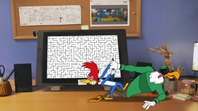 Screenshots from the 2018 Universal 1440 Entertainment cartoon The Pen is Flightier Than the Sword