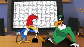 Screenshots from the 2018 Universal 1440 Entertainment cartoon The Pen is Flightier Than the Sword