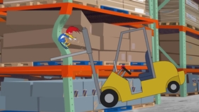 Screenshots from the 2018 Universal 1440 Entertainment cartoon No Time Like A Present